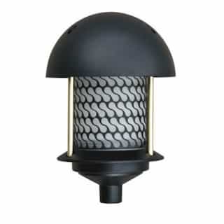 12W 10" Round Top LED Pagoda Light, 3000K, Black