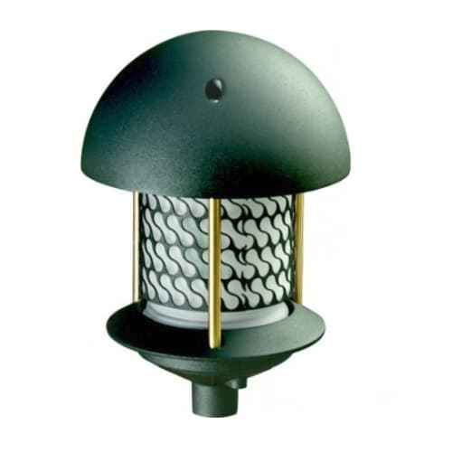 12W 10" Round Top LED Pagoda Light, 3000K, Green