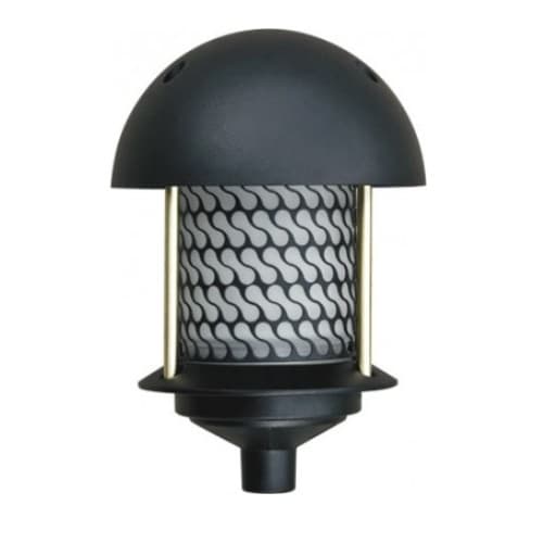 6W 10" Round Top LED Pagoda Light, 3000K, Black
