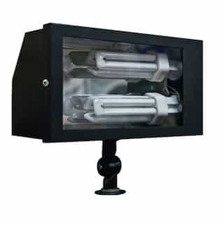 Dabmar 40W Outdoor LED Flood Light w/Adjustable Knuckle, .5-in NPT, 5000K, Black