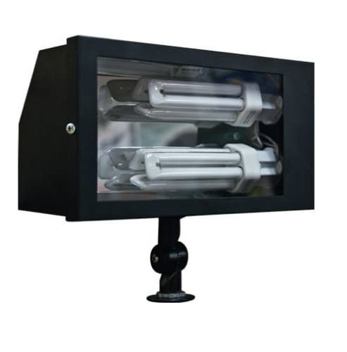 40W Outdoor LED Flood Light w/Adjustable Knuckle, .5-in NPT, 3000K, Black