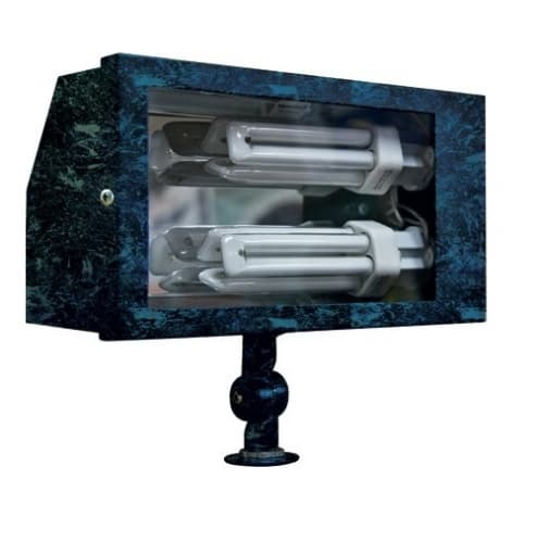 Dabmar 40W Outdoor LED Flood Light w/Adjustable Knuckle, .5-in NPT, 5000K, Verde Green