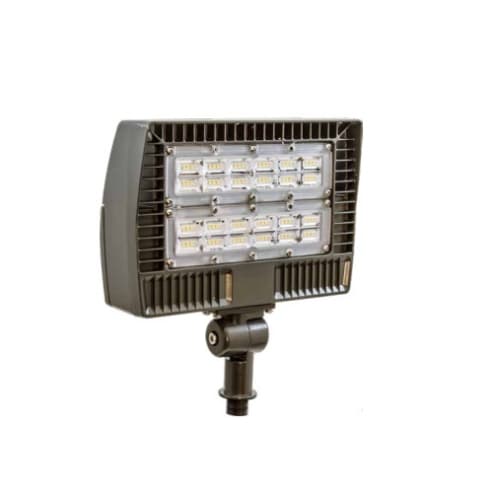 50W Slim LED Flood Light w/ Swivel, 150W HID Retrofit, 5500 lm, 5000K, Bronze