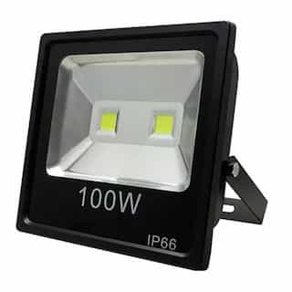 100W LED Slim Flood Light, 9000 lm, 85V-265V, 6500K, Black