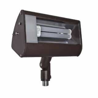 Dabmar 5W Outdoor LED Flood Light w/Knuckle, PL Bulb, 4500K, Bronze