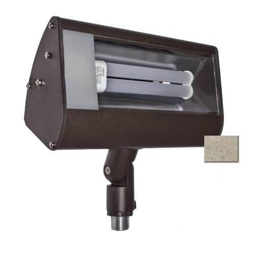 Dabmar 5W Outdoor LED Flood Light w/Knuckle, PL Bulb, 4500K, Sand
