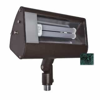 Dabmar 5W Outdoor LED Flood Light w/Knuckle, PL Bulb, 4500K, Verde Green