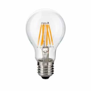 6W LED A60 Filament Bulb, Dimmable, E26, 480 lm, 120V, 3000K