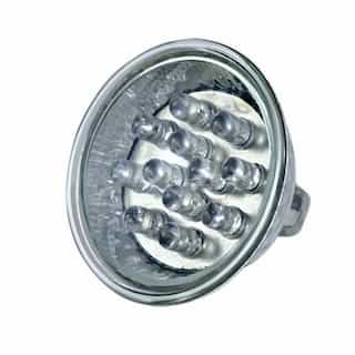 .6W LED MR16 Bulb, White LED, 2-Pin Base, 12V, 6400K, Verde Green