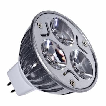3W LED MR16 Bulb, 2-Pin Base, 12V, 2700K, Bronze