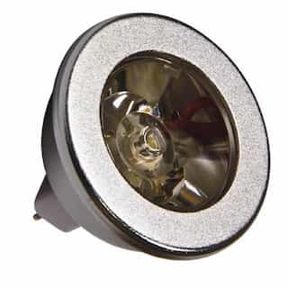 1W LED MR16 Bulb, Spot, White LED, 2-Pin Base, 12V, 6400K, Grey