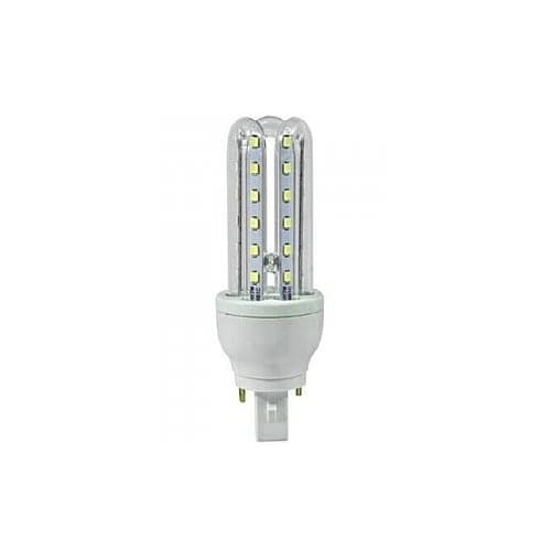 Dabmar 3.6W LED Corn Bulb, Revolvable T, G24, 4-Pin Base, 305 lm, 120V, 6500K