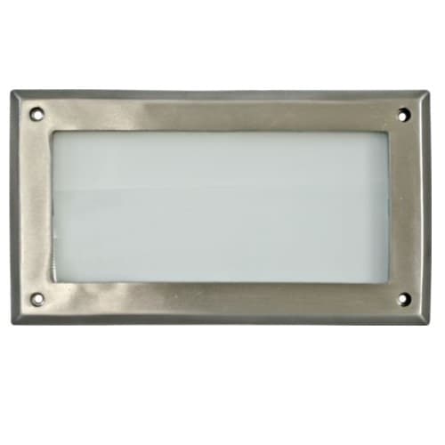 5W LED Recessed Step & Wall Light, Open Face, 85V-264V, Stainless Steel