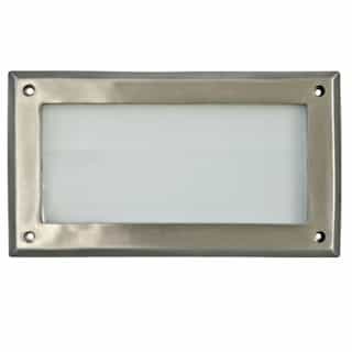 7W LED Recessed Step & Wall Light, Open Face, 85V-265V, Stainless Steel