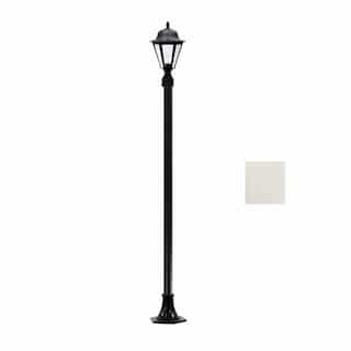 16W 8-ft LED Daniella Post Top, Single-Head, 120V, White/Frosted