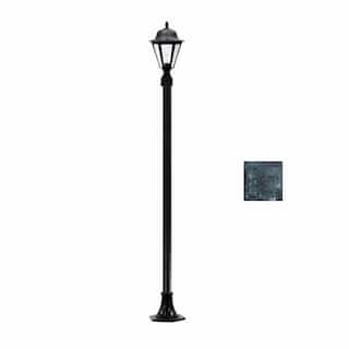 6W LED 8-ft Daniella Post Top, Single-Head, A19, 120V, Green/Frosted