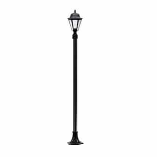9W LED 8-ft Daniella Post Top, Single-Head, A19, Black/Frosted