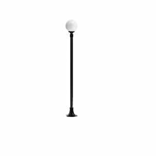 16W Emily Single Head LED Post Light Fixture, Black