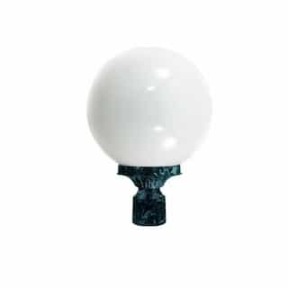 Dabmar 16W Emily Single Head Globe LED Light Post Fixture, Verde Green