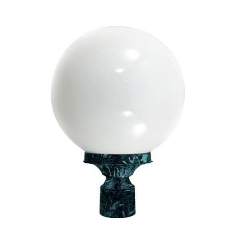 Dabmar 9W LED Post Top Globe Light, A19, GU24, 120V, Verde Green