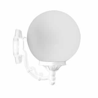 9W LED Emily Wall Light Globe Fixture, A19, GU24, 120V, White