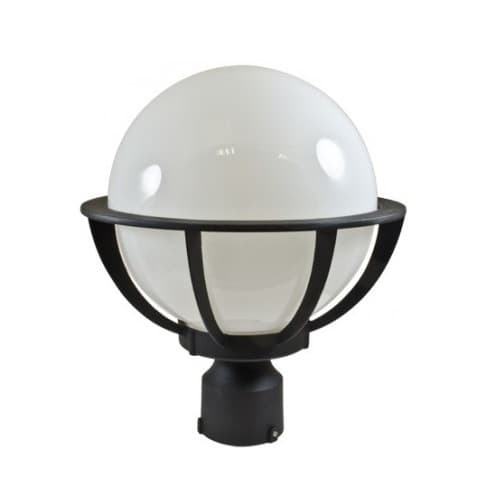 Dabmar 6W LED Emily Globe Post Top, A19, 120V, Black