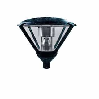 Dabmar 30W Diamond LED Post Top Light Fixture w/Clear Lens, Verde Green