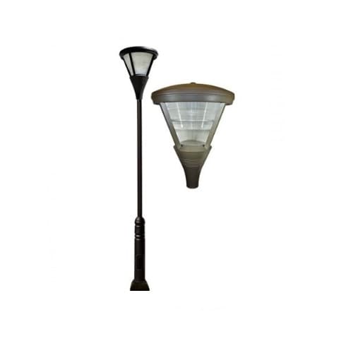 Dabmar 75W Cone Shape LED Lamp Post w/Mogul Base, Prismatic Lens, Bronze