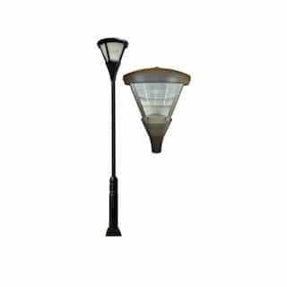 75W Cone Shape LED Lamp Post w/Mogul Base, Prismatic Lens, Bronze