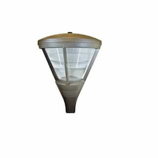 120W Cone Shape LED Post Light Fixture w/Mogul Base, Prismatic Lens, Bronze