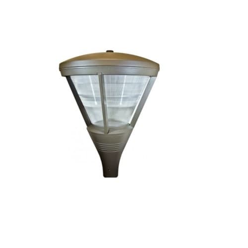 75W Cone Shape LED Post Light Fixture w/Mogul Base, Prismatic Lens, Bronze
