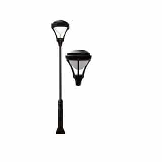 30W Single Light Architectural LED Lamp Post w/PC Lens, Black