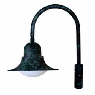 Dabmar Goose Neck Post Light Fixture w/o Bulb, 120V, Verde Green