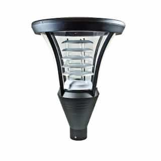 Dabmar 20W LED Architectural Post Top Light, G24, 120V-277V, 5000K, Black
