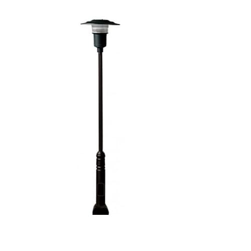 Dabmar 30W 1 Light Drop Post LED Lamp Post w/PC Lens, Black