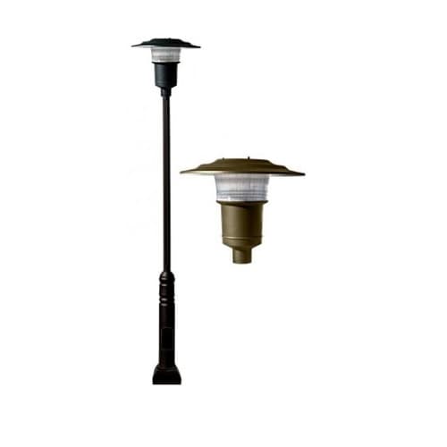 30W 1 Light Drop Post LED Lamp Post w/PC Lens, Bronze