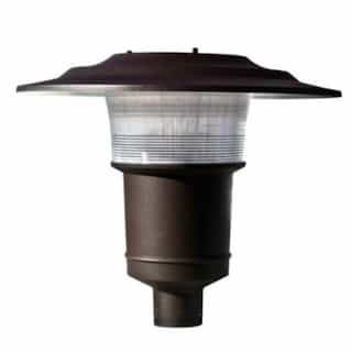 Dabmar Post Top Light Fixture w/ Prismatic Lens w/o Bulb, 120V, Bronze