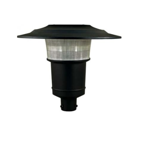 30W 1 Light Drop Post LED Post Light Fixture w/PC Lens, Black