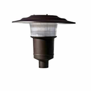 Dabmar 30W 1 Light Drop Post LED Post Light Fixture w/PC Lens, Bronze