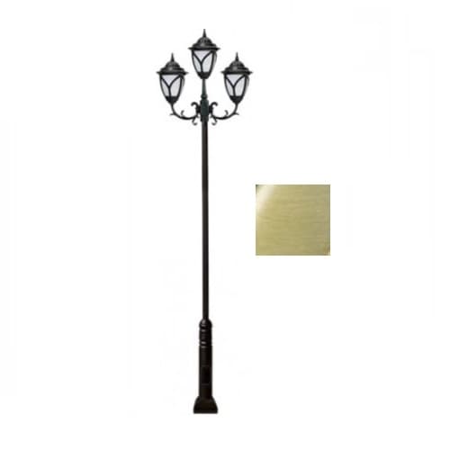 Dabmar 30W Three Light Acorn LED Lamp Post Fixture, Bronze