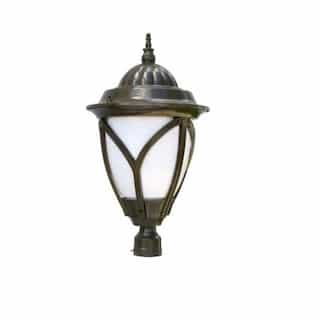 30W 1 Light Acorn Lantern LED Post Top Fixture w/PC Lens, Bronze