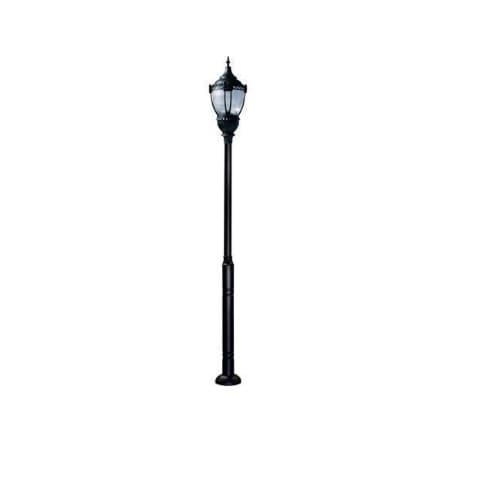 120W One Light Dark Sky Top Acorn LED Lamp Post Fixture w/PC Lens, Black