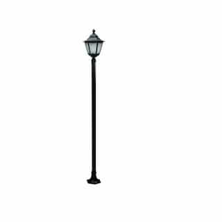 Dabmar 30W One Light Lantern LED Lamp Post Fixture w/Crackled Glass, Black