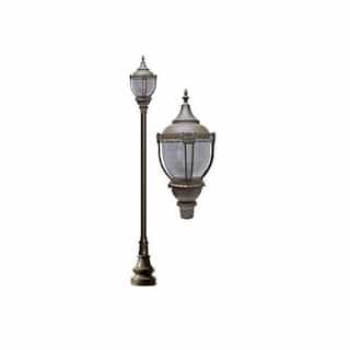 120W 1 Light Dark Top Decorative Base Acorn LED Lamp Post Fixture, Bronze