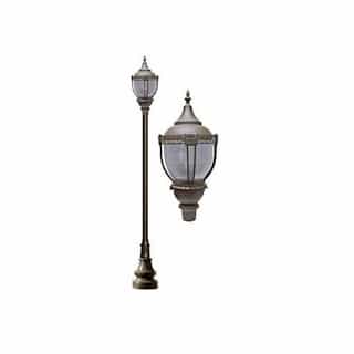 Dabmar 75W 1 Light Dark Top Decorative Base Acorn LED Lamp Post Fixture, Bronze