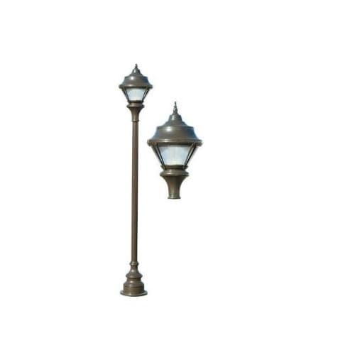 30W 1 Light Dark Top Decorative Base Acorn LED Lamp Post Fixture, Bronze