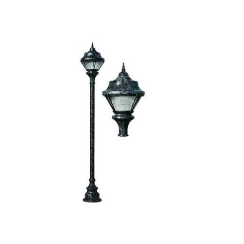Dabmar 30W 1 Light Dark Top Decorative Base Acorn LED Lamp Post Fixture, Verde Green