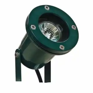 Dabmar Aluminum Directional Spot Light w/o Bulb, Bi-Pin Base, 12V, Green