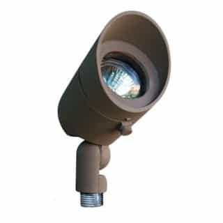 Aluminum Directional Spot Light w/ Hood w/o Bulb, Bi-Pin, 12V, Bronze