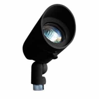 3W LED Aluminum Directional Spot Light w/ Hood, MR16, 12V, 6500K, BK